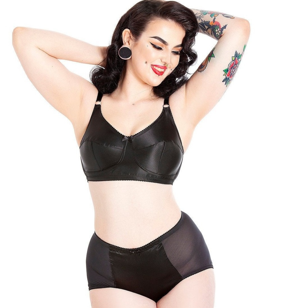 Tallulah Vintage Style Black High Waisted Briefs